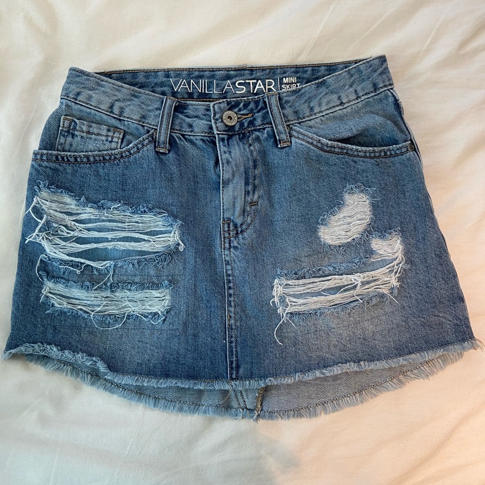 Mini Jean Skirt